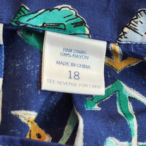 Vintage Pendleton Blue, Turquoise & Gold Nautical Beach Print Skirt Set - Picture 10 of 10